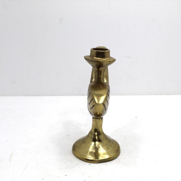 Nate Berkus Dove Bird Taper Candle Holder Gold Tone Brass 6" Tall As-Is - Picture 4 of 7